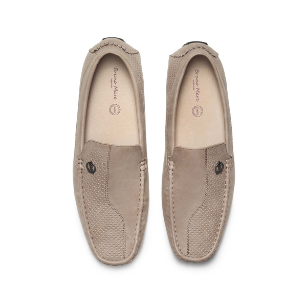 Men's Versatile PU Leather Casual Loafers - BEIGE - 4